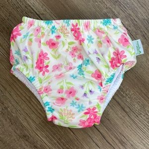 Green Sprouts Baby Girl Floral Swim Diaper 12M